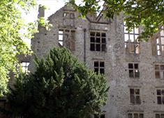 Hardwick Old Hall façade showing a wealth of windows