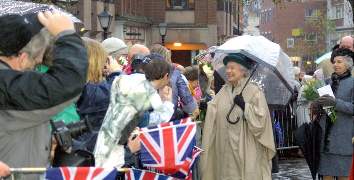 The Queen visiting Chesterfield Market in 2003