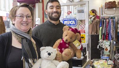Staff at Chesterfield RSCPA Charity Shop