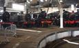 A collection of steam trains at the Barrow Hill Roundhouse