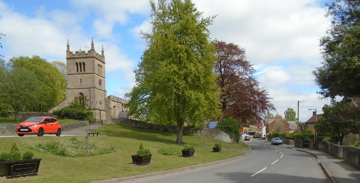 St Leonard's Church Scarcliffe from the road