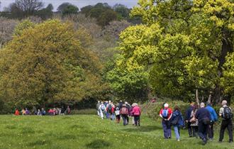 Walkers in Chesterfield area countryside