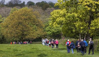Walkers in Chesterfield area countryside