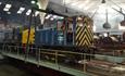 Train on turntable at Barrow Hill Roundhouse