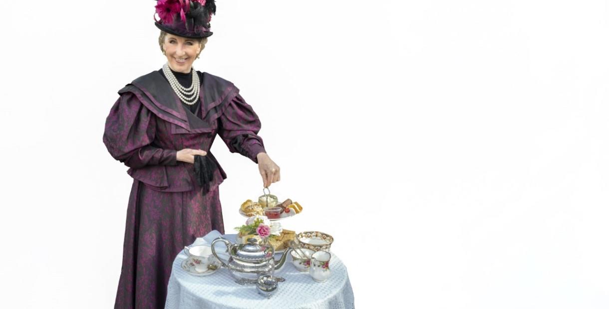 Baroness Bolsover serving afternoon tea