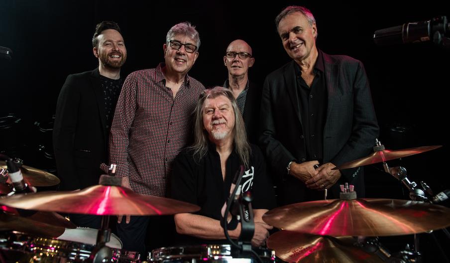 10cc posed with drumkit
