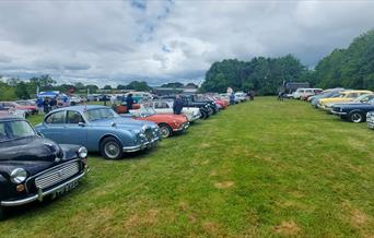Vintage cars at the East Anglian Railway Museum