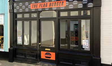The Flag Burger Shop Front