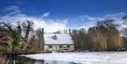 Bourne Mill in the snow