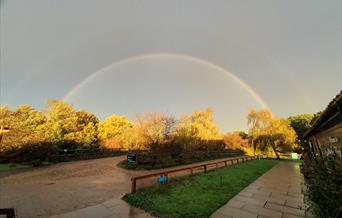 Rainbow over Fingringhoe Wick Nature Reserve