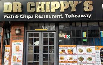 The front Of Dr Chippy's shop
