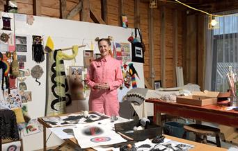 Freddie Robbins in her studio.