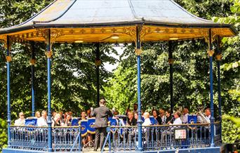 Essex Concert Band playing on the Bandstand