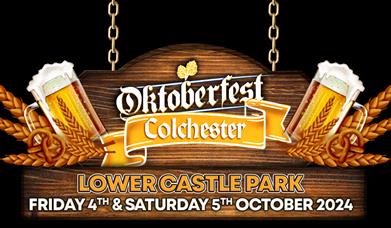 Oktoberfest Colchester banner with dates and location