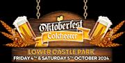 Oktoberfest Colchester banner with dates and location