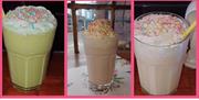 A selection of milkshakes at Becana's