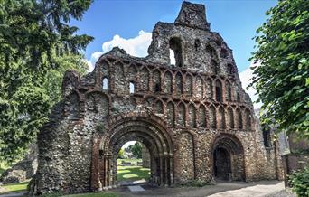An impressive front view of St Botolph's Priory