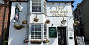 The Rose and Crown Exterior with hanging baskets