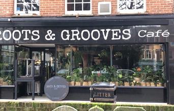 Exterior of Roots and Grooves Cafe