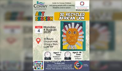 Art Session - 3D Recycled African Lion Craft Session