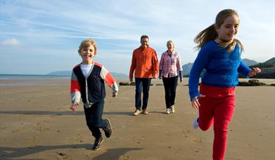 Family on Penmaenmawr Beach