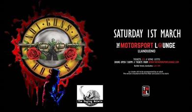 Not Guns n’ Roses yn y Motorsport Lounge, Llandudno