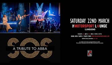 SOS - A Tribute to Abba - party night at The Motorsport Lounge, Llandudno