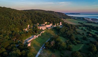 Gwrych Castle and surrounding countryside