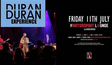 The Duran Duran Experience yn The Motorsport Lounge, Llandudno