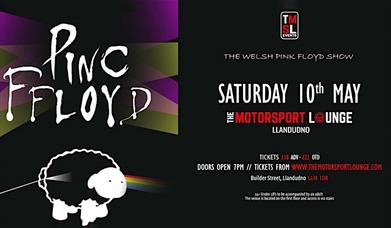 Pinc Ffloyd yn y Motorsport Lounge, Llandudno