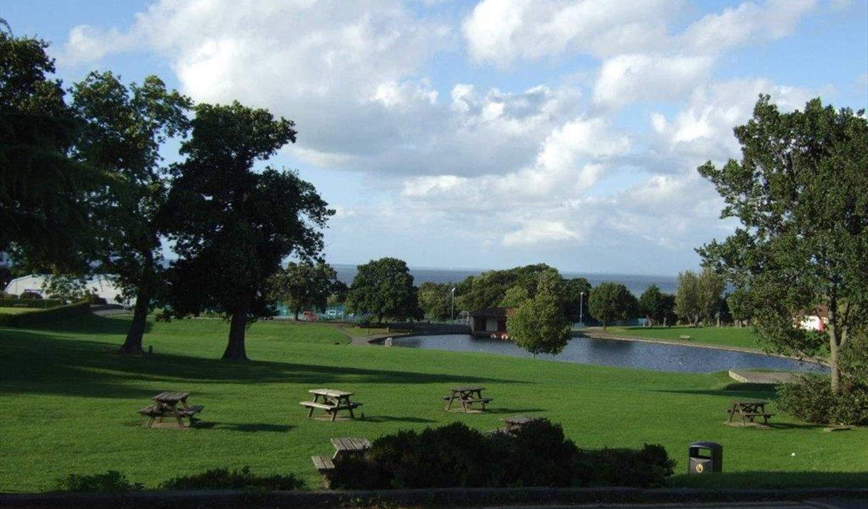 The boating lake in Parc Eirias