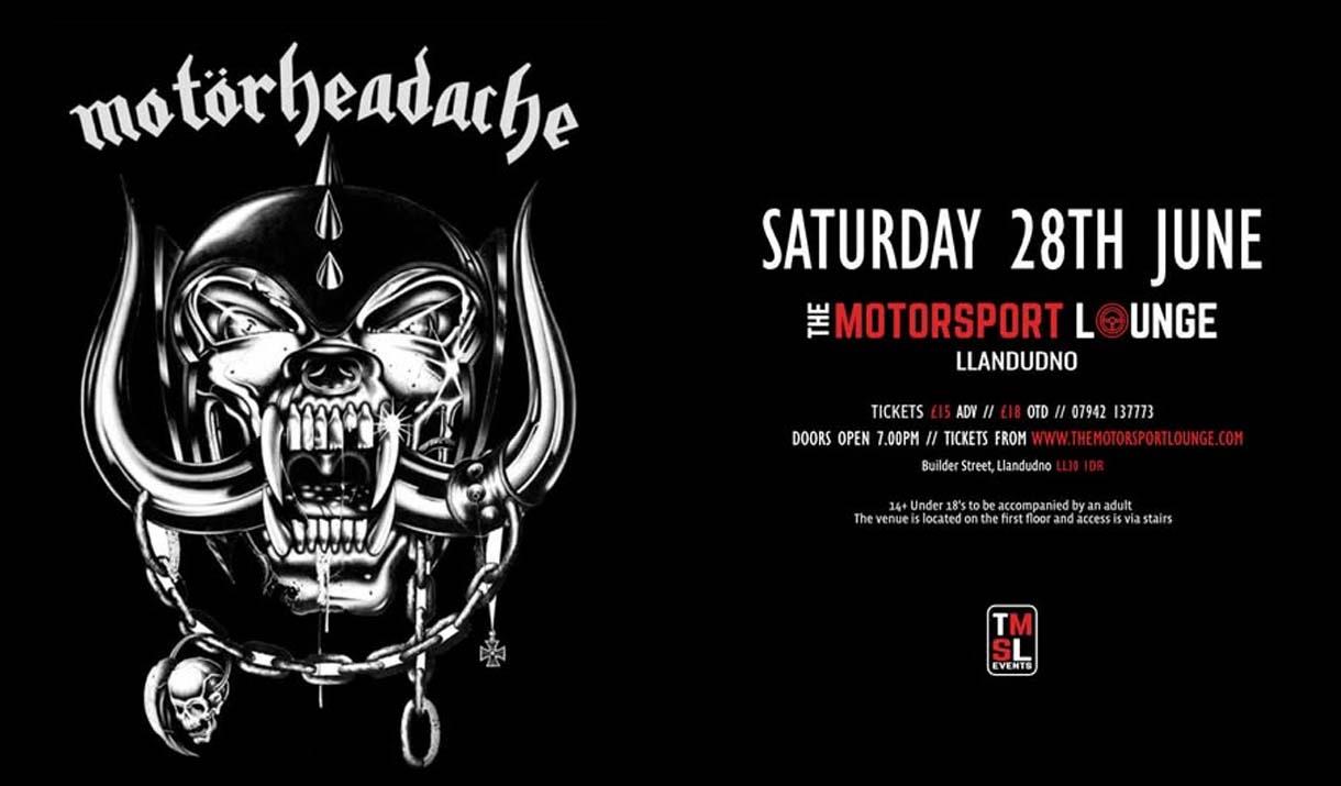 Motörheadache - A Tribute to Lemmy at The Motorsport Lounge, Llandudno