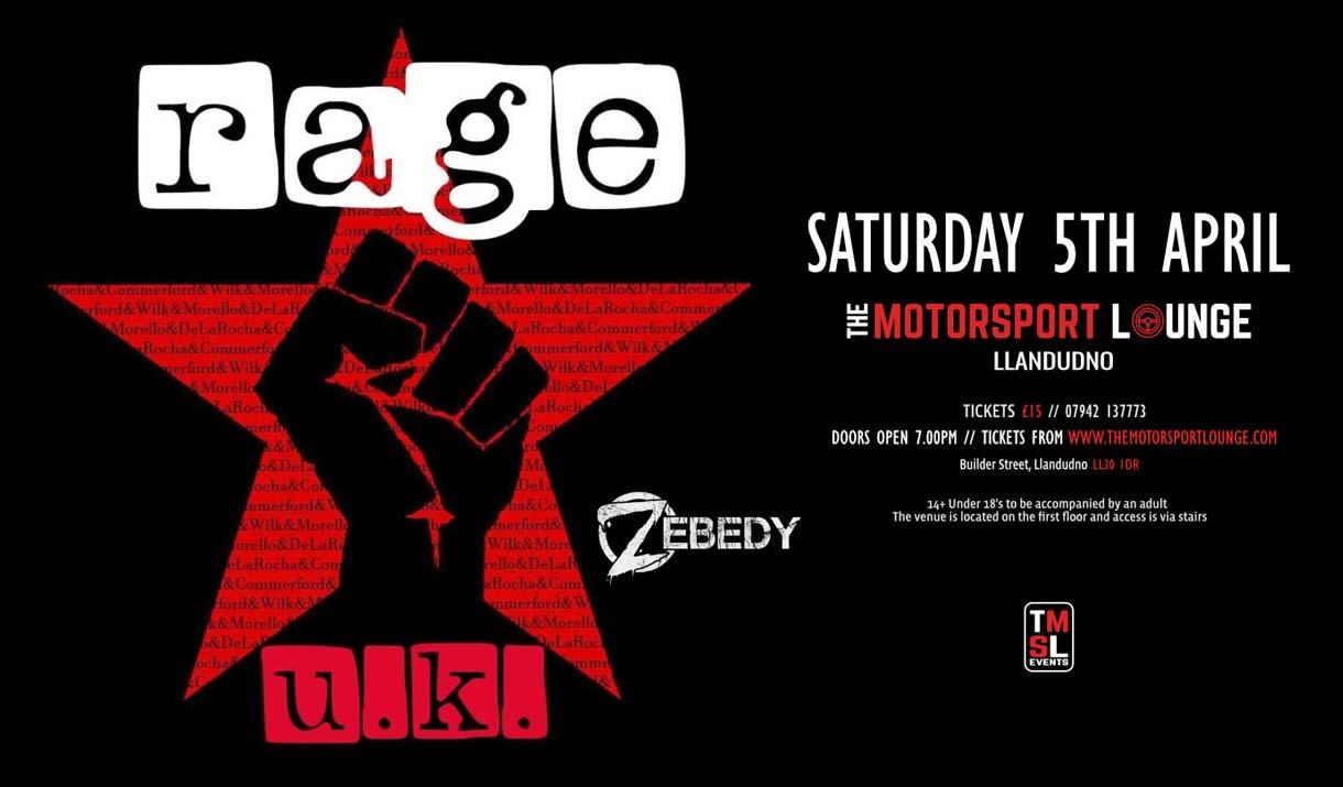 Rage UK with Zebedy at The Motorsport Lounge, Llandudno