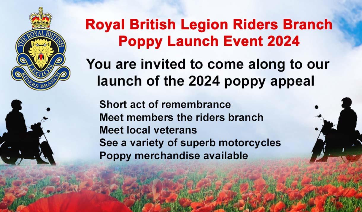 Poppy Launch by the Royal British Legion Riders Branch in Cerrigydrudion