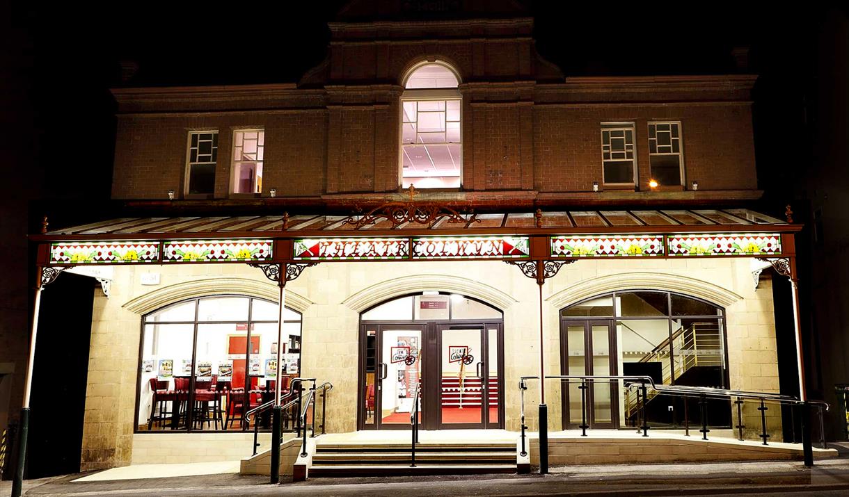 Exterior of Theatr Colwyn at night