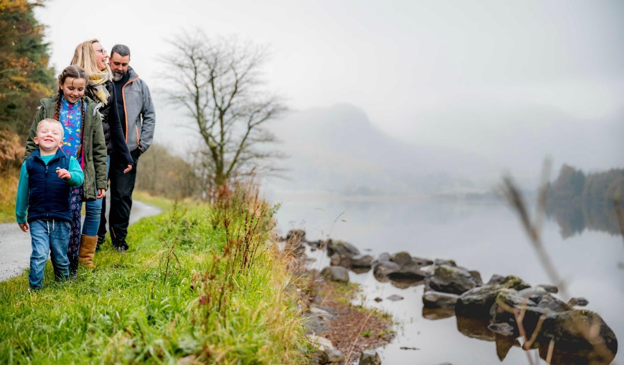 Family walk, Llyn Crafnant