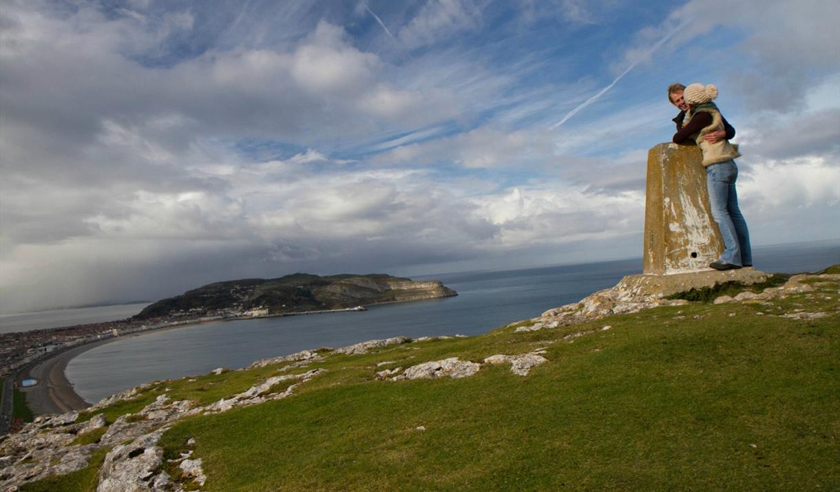 Couple at the summit of the Little Orme