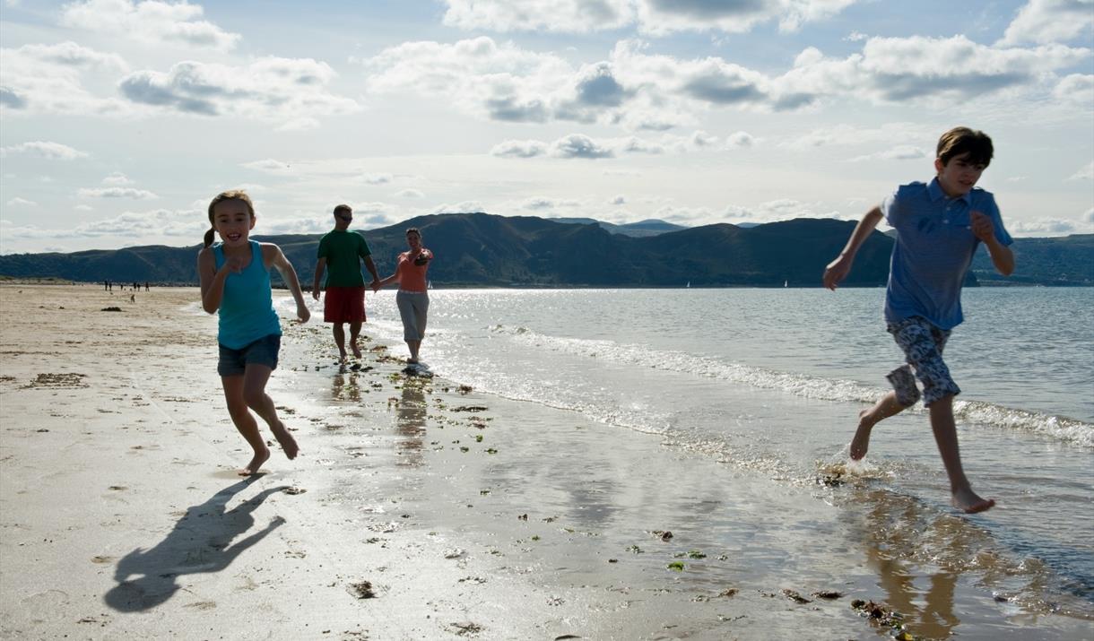 Family on West Shore Beach