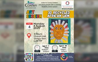Art Session - 3D Recycled African Lion Craft Session