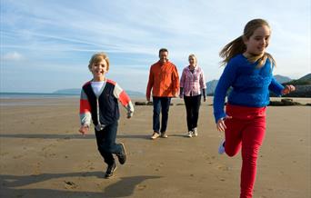 Family on Penmaenmawr Beach