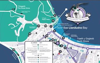 Image of the locations of the Llandudno Heritage Trail