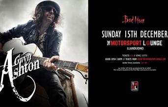 Gwyn Ashton and Bad Moon at the Motorsport Lounge, Llandudno