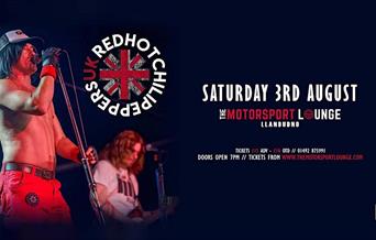 Red Hot Chili Peppers UK yn y Motorsport Lounge, Llandudno
