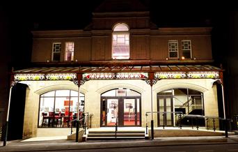 Exterior of Theatr Colwyn at night