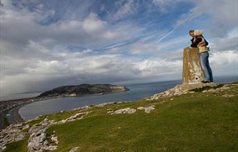 Couple at the summit of the Little Orme