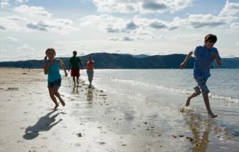 Family on West Shore Beach