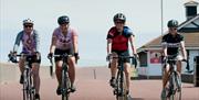 Cyclists on National Cycle Route 5 at Abergele