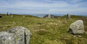 Meini Hirion above Penmaenmawr with Great Orme in background