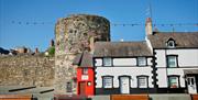 Outside of the Smallest House in Great Britain, Conwy