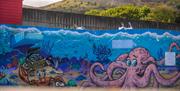 Image of octopus mural on Penmaenmawr seafront